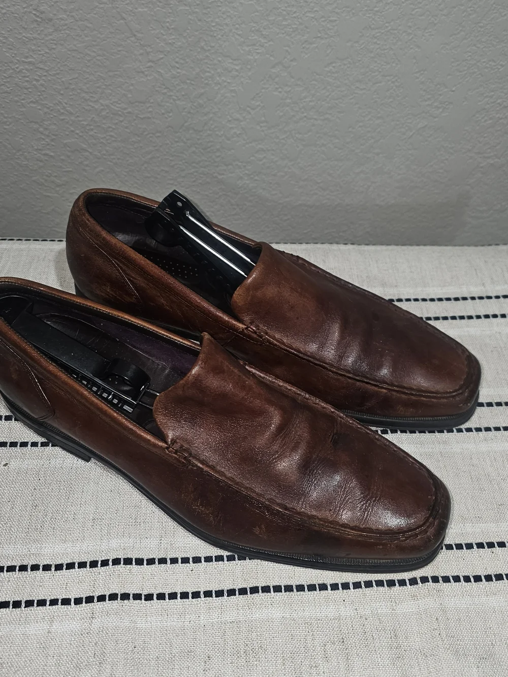 Rockport Men's Dark Brown Leather Slip-On Loafers